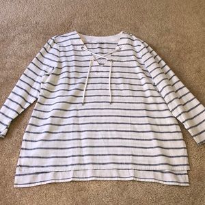 NAUTICA White and Grey Top